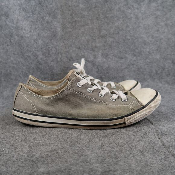 Converse Shoes Womens 10 Casual Sneakers All Star Low Slim Canvas Lace Up Flat - Picture 1 of 12